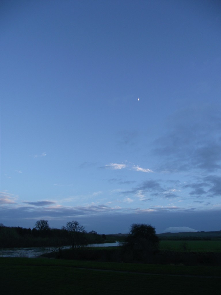 Moon over River Tweed